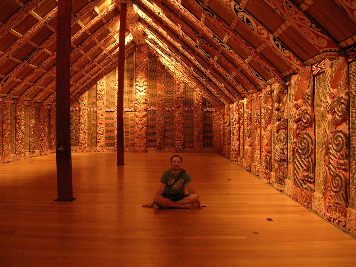 Ein traditionelles Maori Versammlungshaus