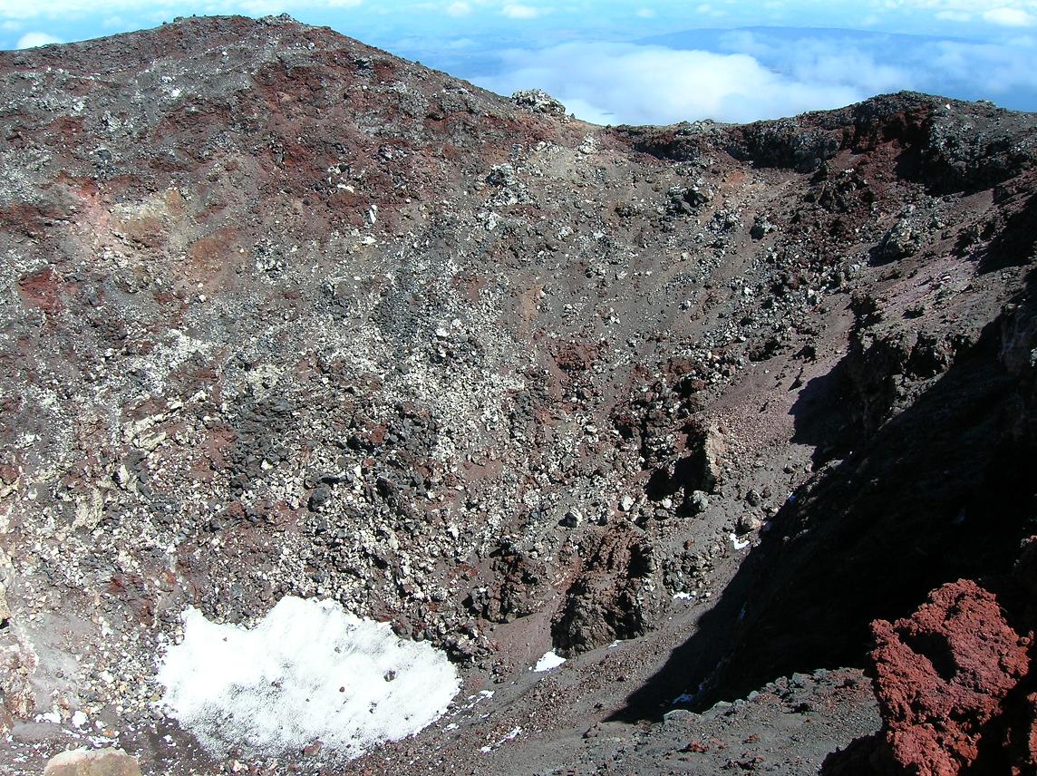 Der Blick in den Krater