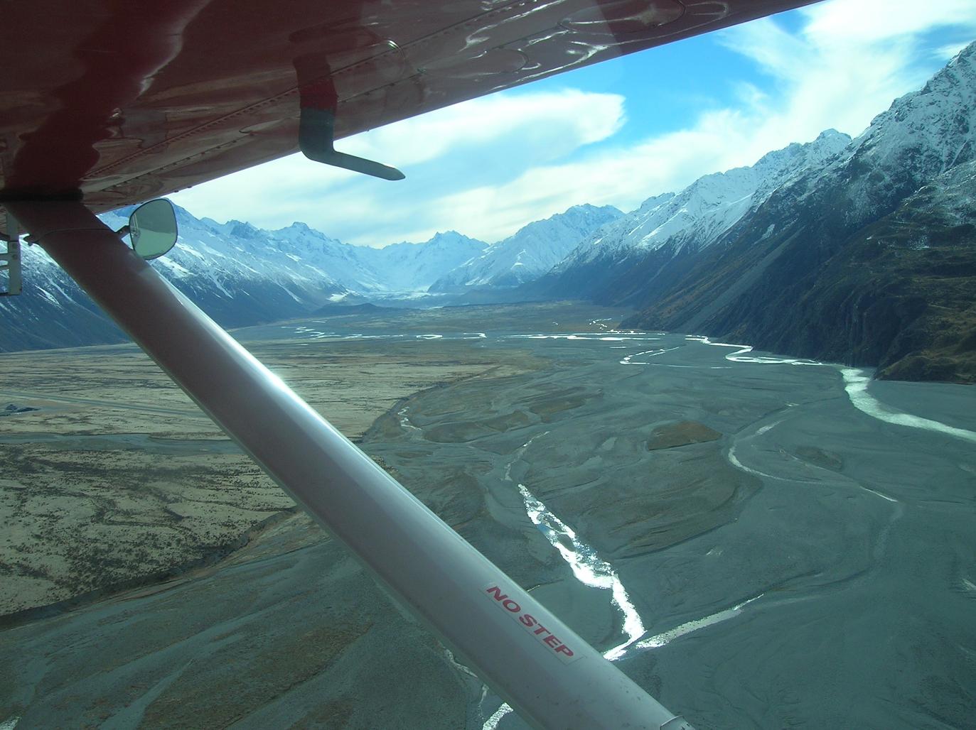 Von Fern: Der Tasman Glacier